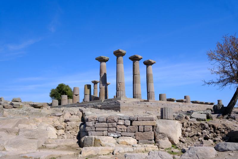 Assos, Yeşilyurt Köyü, Adatepe Köyü, Zeus Altarı, Dönüş